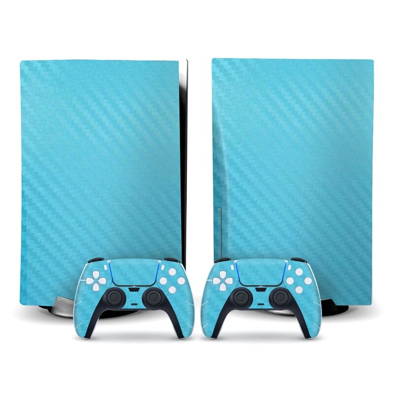 Carbon Fibre Stickers Decals For PS5 Console And Game Controller For -Sony -Playstation 5 CD-ROM Version - Image 5