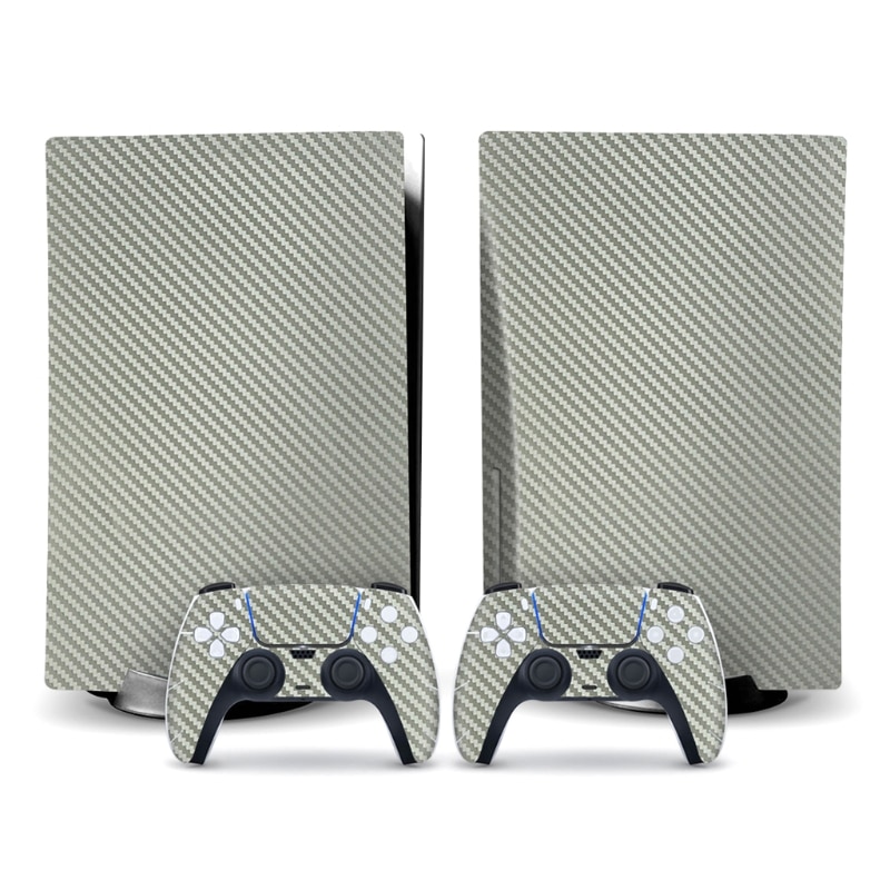 Carbon Fibre Stickers Decals For PS5 Console And Game Controller For -Sony -Playstation 5 CD-ROM Version