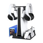 PS5 Vertical Stand with Cooling Fan and Dual Controller Charger Station for Playstation 5