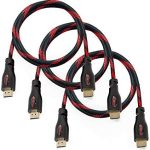 BAM 3 Pack High Speed 4K HDMI Cables - 3' Long