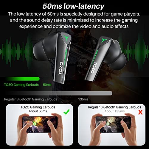 TOZO G1 Wireless Earbuds Bluetooth Gaming Headphones - Image 2