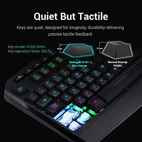 Redragon S101 Wired Gaming Keyboard and Mouse Combo - Image 3