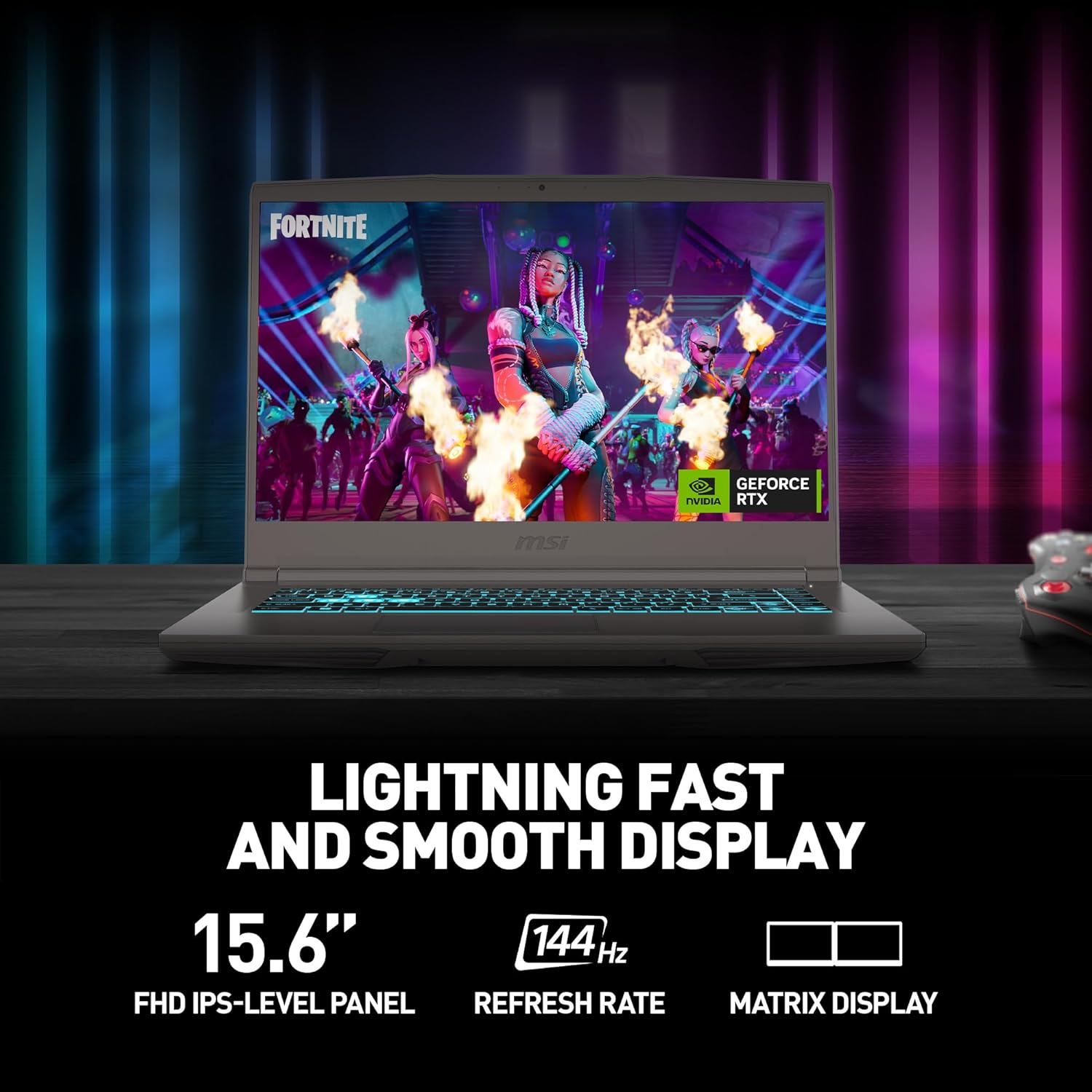 MSI Thin 15 15.6” 144Hz FHD Gaming Laptop: Intel Core i7-13620H, NVIDIA Geforce RTX 4050, 16GB DDR4, 512GB NVMe SSD, WiFi 6E, Win 11: Black B13VE-2678US - Image 4
