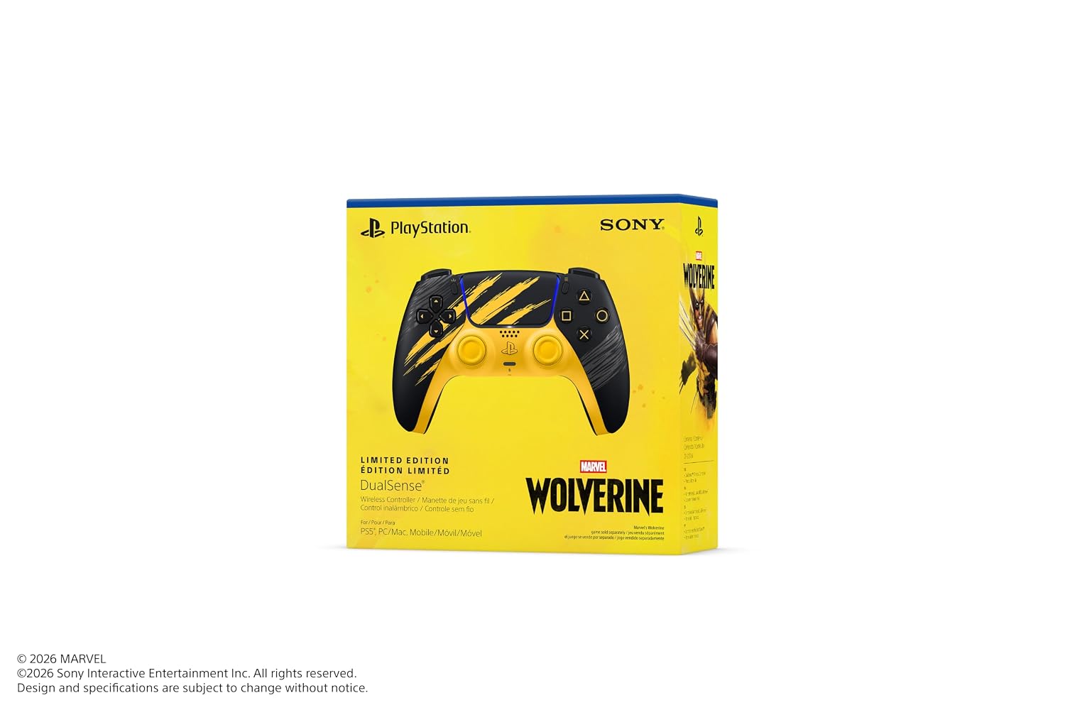 PlayStation DualSense® Wireless Controller – Marvel’s Wolverine Battle Yellow Limited Edition - Image 7