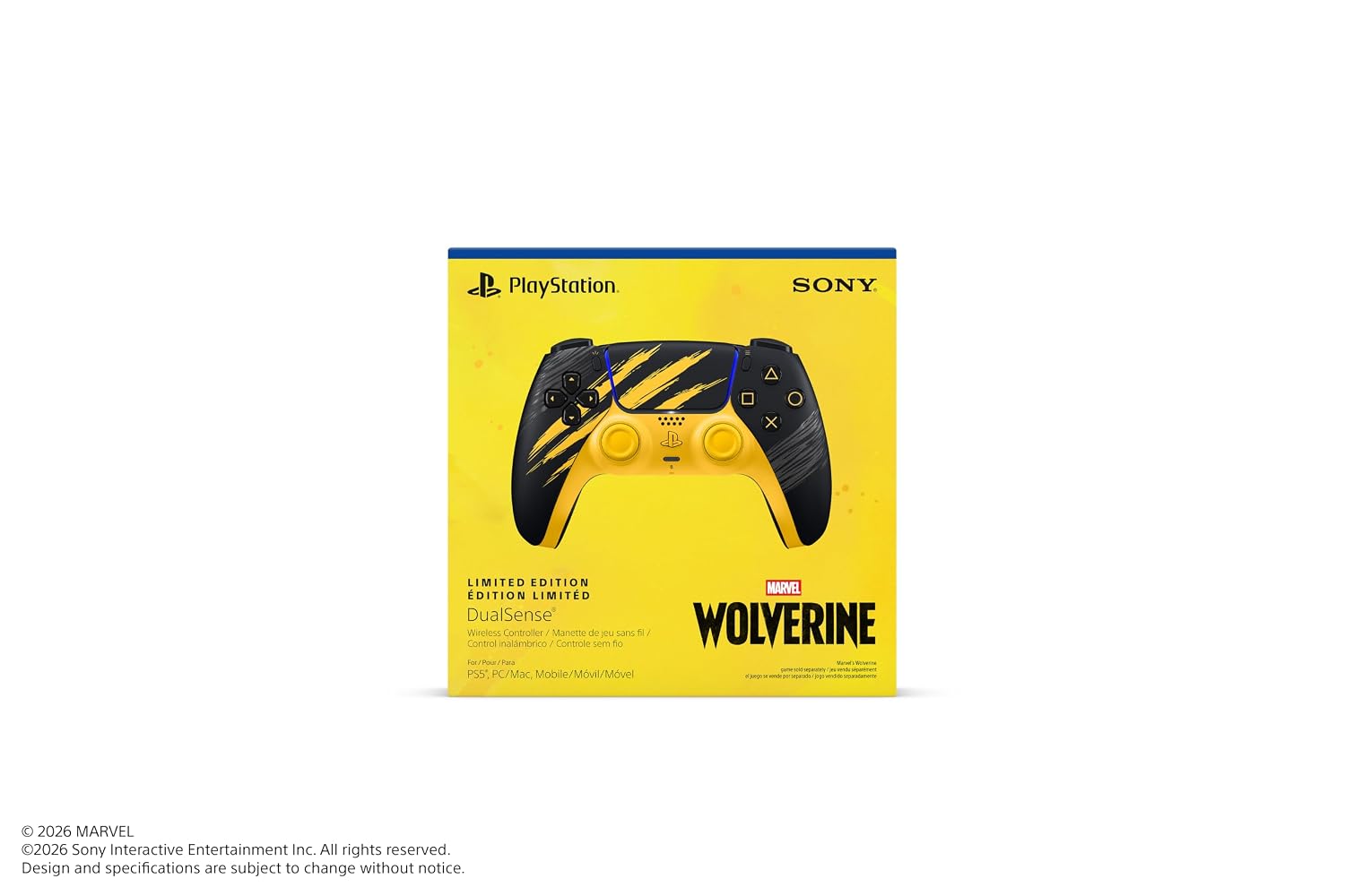 PlayStation DualSense® Wireless Controller – Marvel’s Wolverine Battle Yellow Limited Edition - Image 6