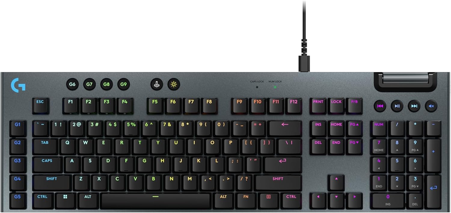 Logitech G915 X Wired Gaming Keyboard (Linear)- Black
