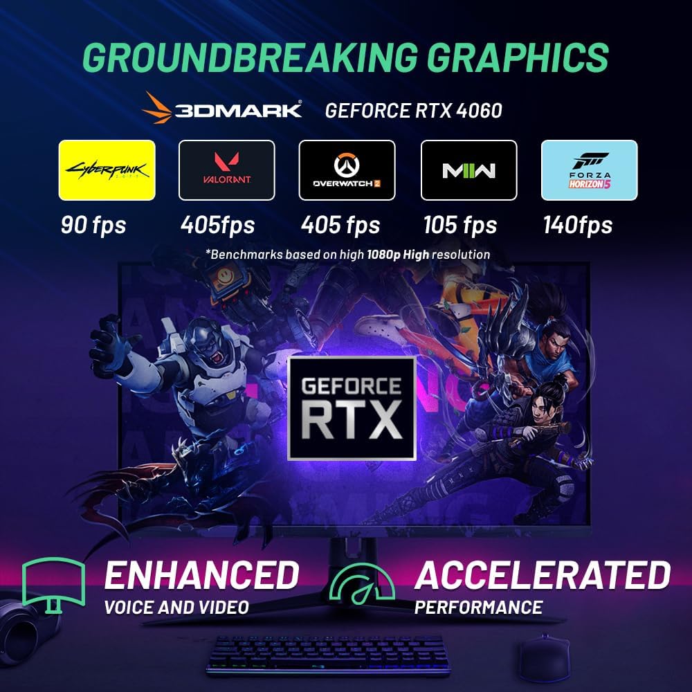 Skytech Gaming Shadow Gaming PC Desktop – Intel Core i7 13700F 2.1 GHz, NVIDIA RTX 4060, 1TB NVME SSD, 16GB DDR4 RAM 3200, 600W Gold PSU, 360mm AIO, 11AC Wi-Fi, Windows 11 Home 64-bit,Black - Image 4
