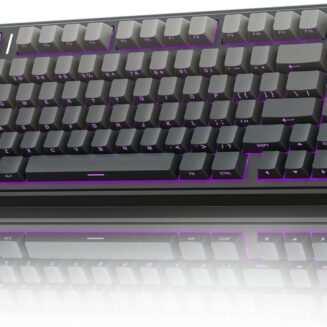 AULA F75 Pro Wireless Mechanical Keyboard,75% Hot Swappable Custom Keyboard with Knob,RGB Backlit,Pre-lubed Reaper Switches,Side Printed PBT Keycaps,2.4GHz/USB-C/BT5.0 Mechanical Gaming Keyboards