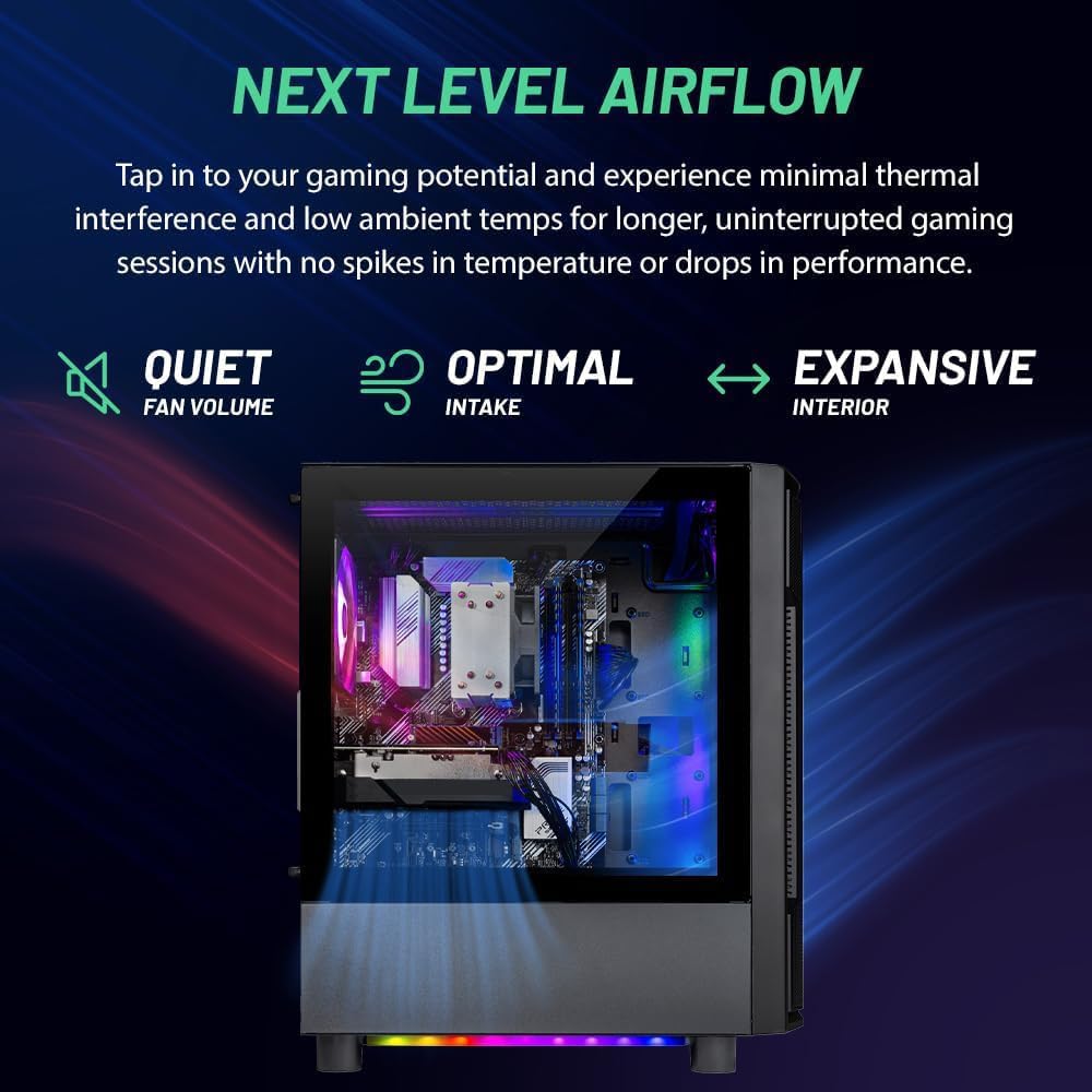 Skytech Gaming Shadow Gaming PC, Intel i5 13400F 2.5GHz, NVIDIA RTX 5060, 1TB NVMe SSD, 16GB DDR5 RAM 6000, 650W Gold PSU, Wi-Fi, Win 11, Desktop - Image 7