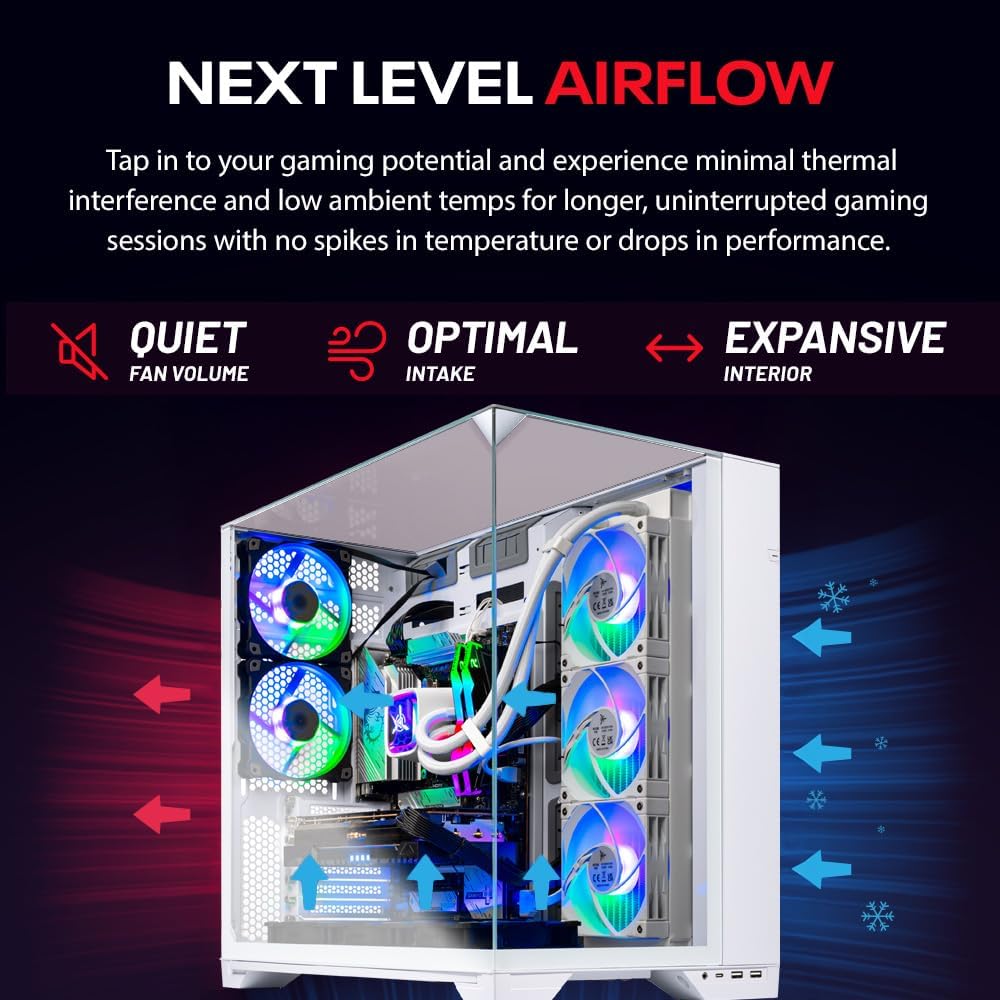 Skytech Gaming O11 Vision Gaming PC, AMD Ryzen 7 9850X3D 4.7GHz, NVIDIA RTX 5070 Ti 16GB VRAM, 2TB Gen4 NVMe SSD, 32GB DDR5 RAM 5600, 850W Gold ATX 3 PSU, 360 ARGB AIO, Wi-Fi 5, Windows 11, Desktop - Image 7