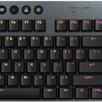 Logitech G915 X Lightspeed Wireless Gaming Keyboard (Clicky) - Black