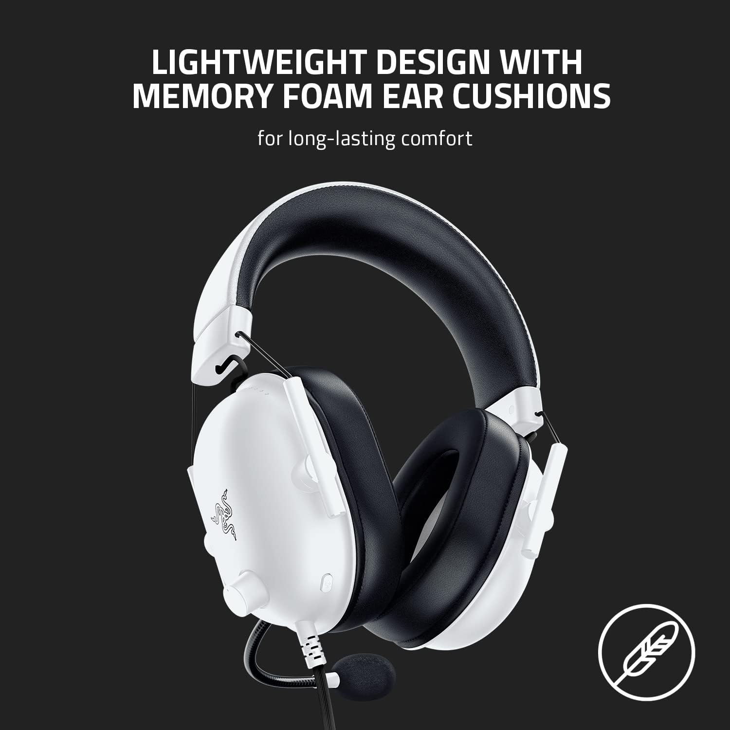 Razer BlackShark V2 X Gaming Headset for PC, 3.5mm Audio Jack, White - Image 6