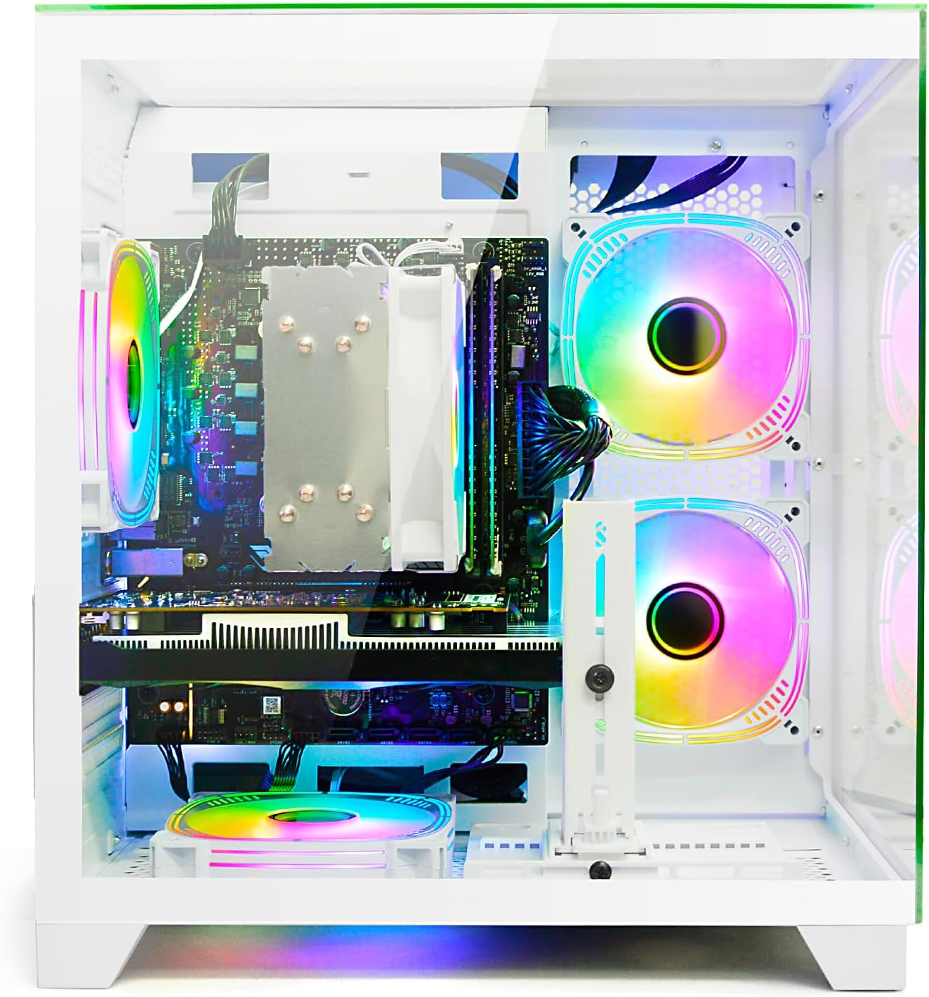 LXZ Gaming PC Desktop Core I7-14700KF, RTX 4070 12G, 32G DDR5 RAM, 1TB NVME SSD, WiFi 6 Prebuilt Tower Computer for Home and Office (White) - Image 4