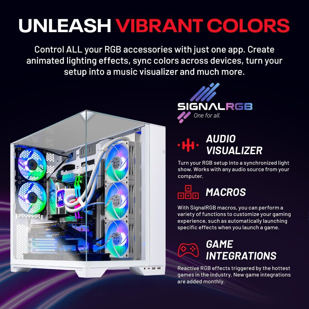 Skytech Gaming O11 Vision Gaming PC, AMD Ryzen 7 9850X3D 4.7GHz, NVIDIA RTX 5070 Ti 16GB VRAM, 2TB Gen4 NVMe SSD, 32GB DDR5 RAM 5600, 850W Gold ATX 3 PSU, 360 ARGB AIO, Wi-Fi 5, Windows 11, Desktop - Image 6