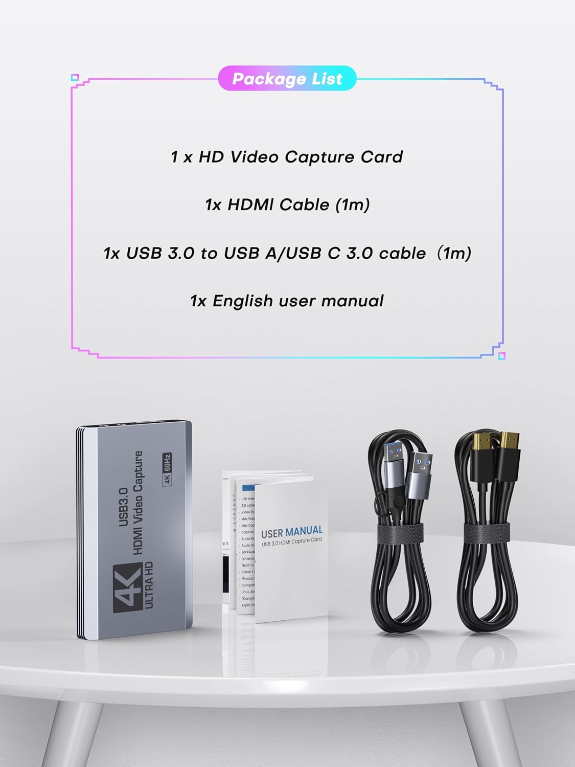 XIIXMASK USB 3.0 HDMI Capture Card, 4K60FPS Capture with Pass-Through - Image 6