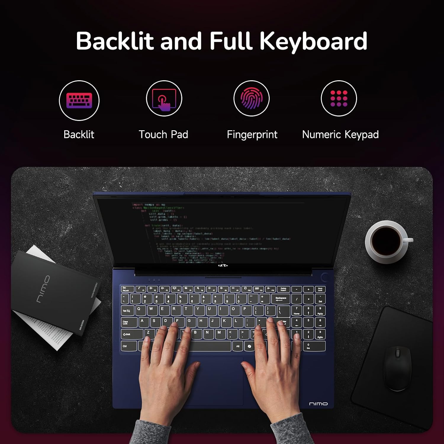 NIMO 15.6" IPS FHD-Gaming-Laptop, 8 Cores AMD Ryzen 7 6800H 32GB DDR5 RAM 1TB SSD (Beat Intel i7-12700H, Up to 4.7GHz) AMD Radeon 680M GPU-Computer with 100W Type-C Backlit Keyboard - Image 5
