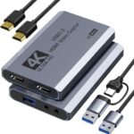 XIIXMASK USB 3.0 HDMI Capture Card, 4K60FPS Capture with Pass-Through