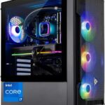 Skytech Gaming Shadow Gaming PC Desktop – Intel Core i7 13700F 2.1 GHz, NVIDIA RTX 4060, 1TB NVME SSD, 16GB DDR4 RAM 3200, 600W Gold PSU, 360mm AIO, 11AC Wi-Fi, Windows 11 Home 64-bit,Black