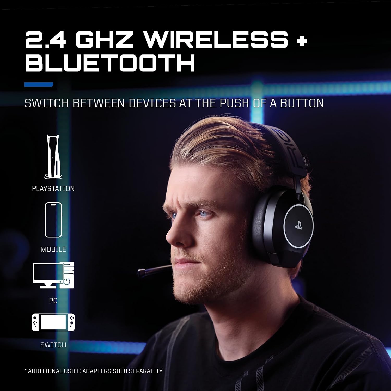 RIG R8 Spectre PRO HS Dual Wireless Gaming Headset for PlayStation and PC - Image 6