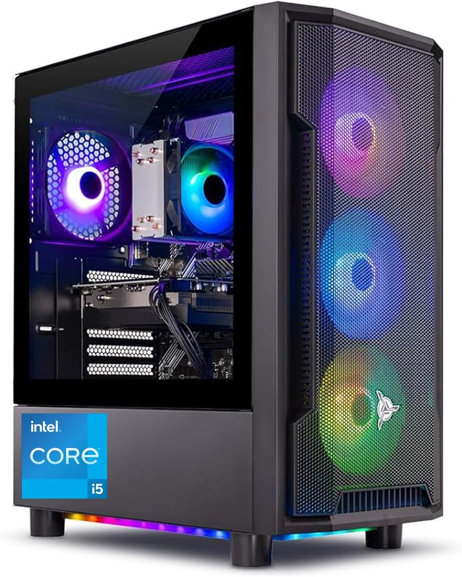 Skytech Gaming Shadow Gaming PC, Intel i5 13400F 2.5GHz, NVIDIA RTX 5060, 1TB NVMe SSD, 16GB DDR5 RAM 6000, 650W Gold PSU, Wi-Fi, Win 11, Desktop