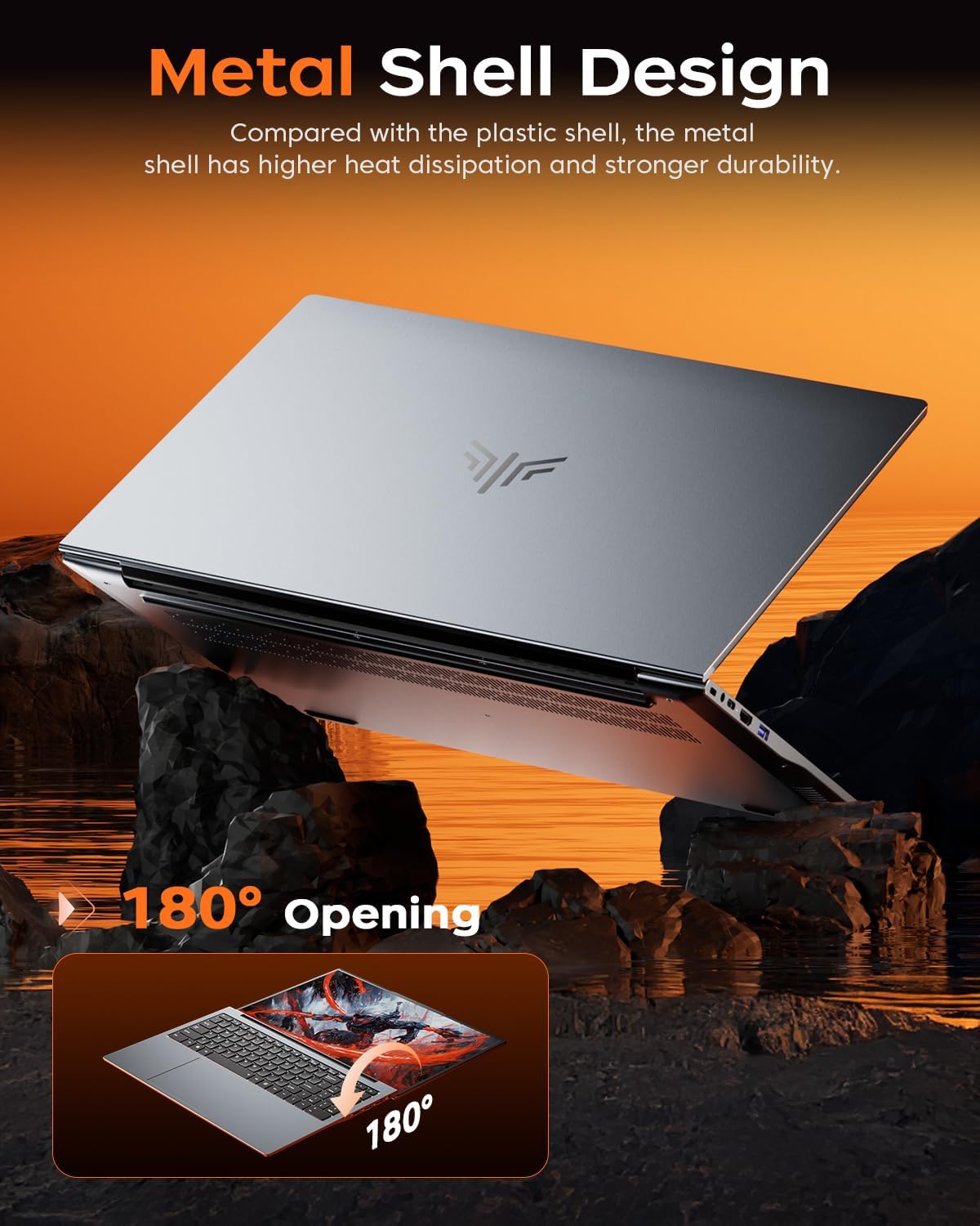 KAIGERR 2025 Laptop, Laptop Computer with AMD Ryzen 7 5000 Series (8C/16T, Up to 4.3GHz), 16GB RAM 512GB NVMe SSD Windows 11 Laptop, Radeon RX Vega 8 Graphics, WiFi 6, 53Wh Battery, Backlit KB - Image 6