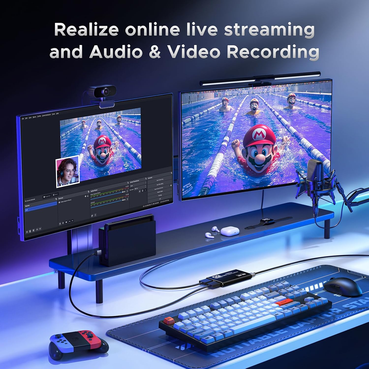 XIIXMASK USB 3.0 HDMI Capture Card, 1080P 60FPS Capture, 4K Pass-Through - Image 5