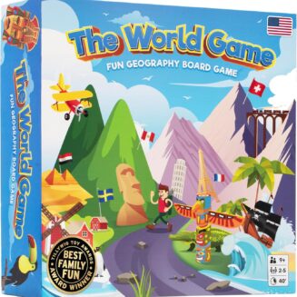 The World Game - Fun Geography Board Game - Educational Game for Kids & Adults - Cool Learning Gift Idea for Teenage Boys & Girls, 2-5 Players