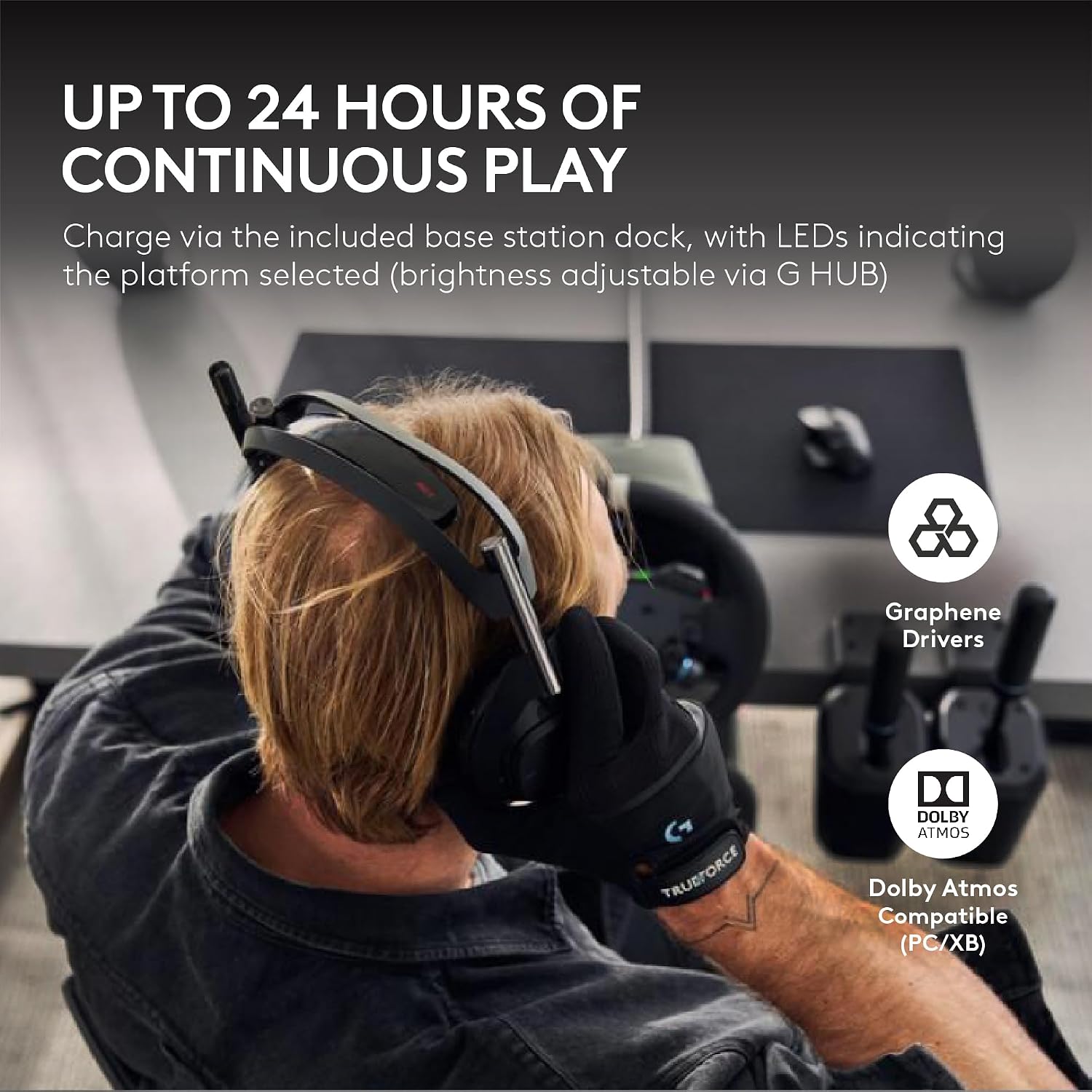 Logitech G Astro A50 X Multi-Platform Wireless Gaming Headset - Black - Image 6