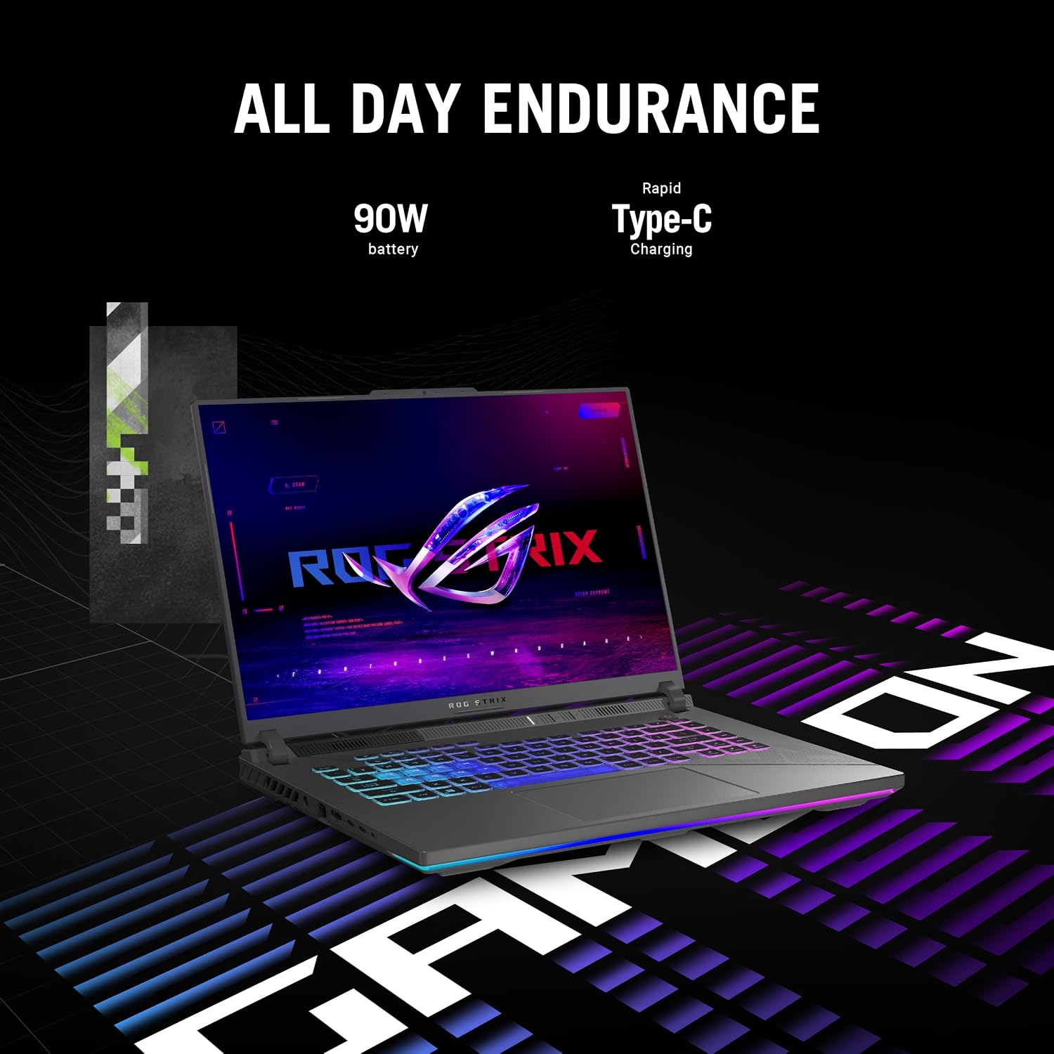 ASUS ROG Strix G16 (2024) Gaming Laptop, 16” ROG Nebula Display 16:10 QHD 240Hz, NVIDIA® GeForce RTX™ 4070, Intel® Core™ i9-14900HX, 16GB DDR5-5600, 1TB PCIe Gen4 SSD, Wi-Fi 6E, Win 11, G614JIR-AS94 - Image 7
