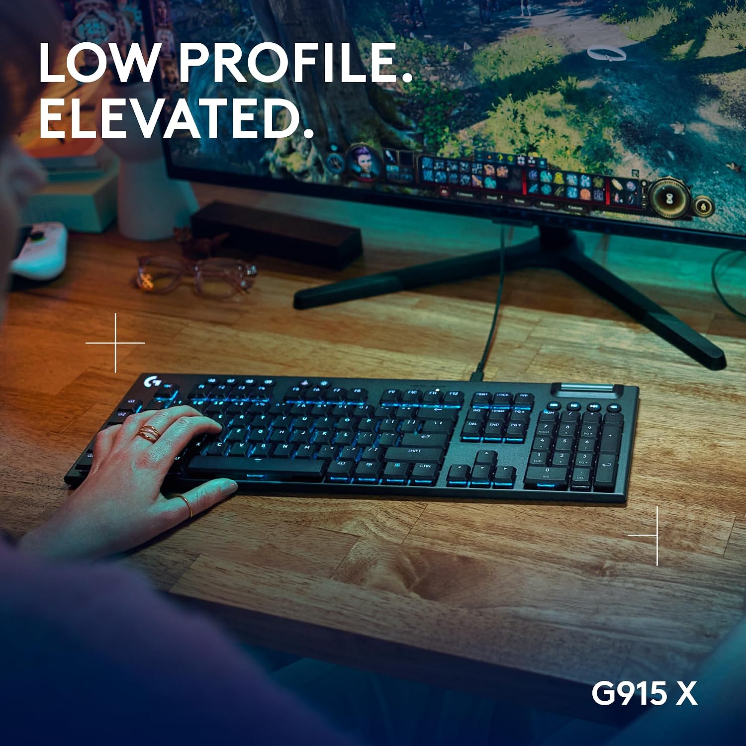 Logitech G915 X Wired Gaming Keyboard (Linear)- Black - Image 3