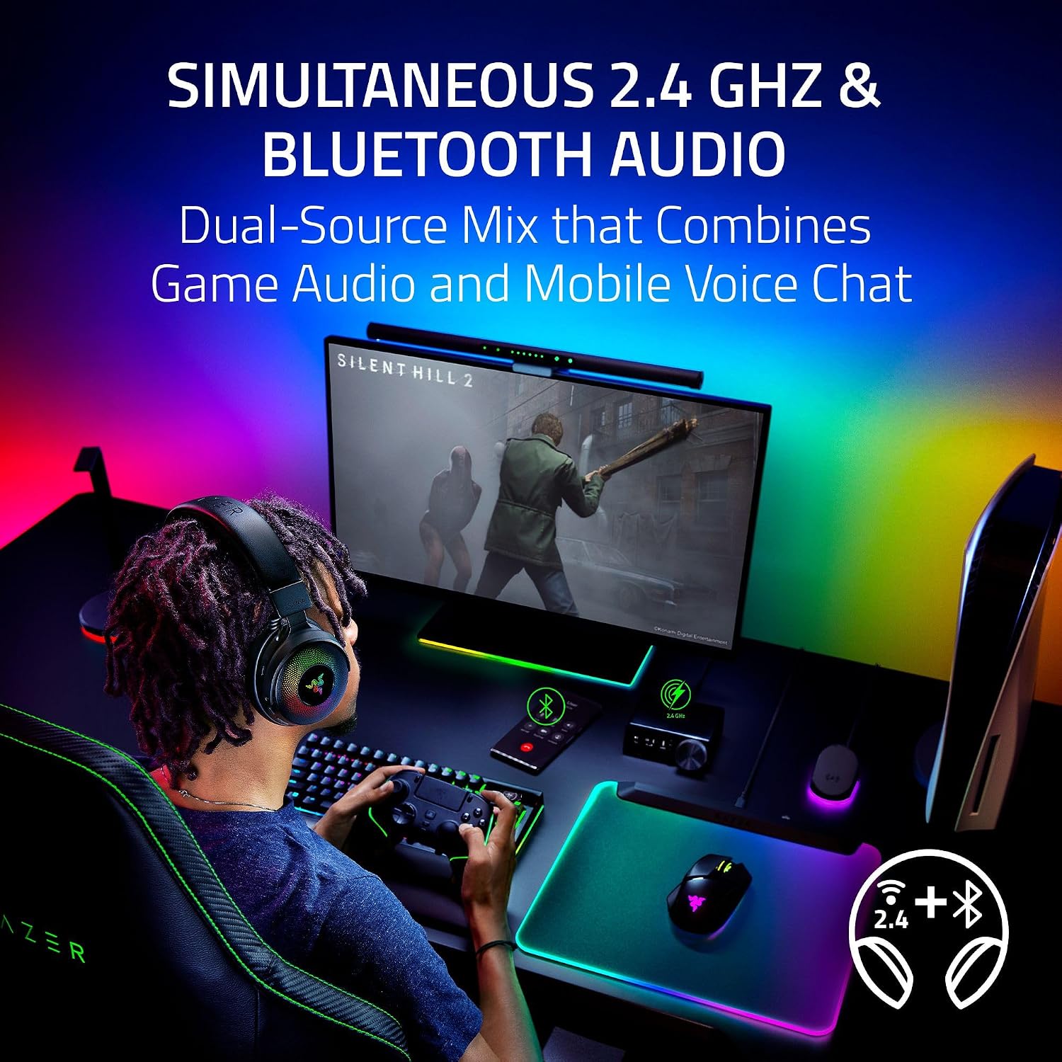 Razer Kraken V4 Pro Wireless Gaming Headset w/OLED Control Hub - Image 11